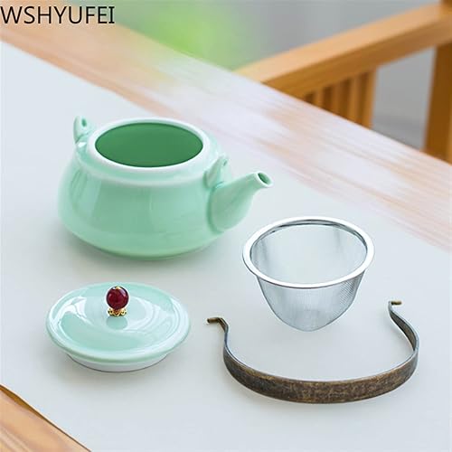 Miniatura 3 de Tetera de té de gran capacidad de 210fl oz tetera de cerámica hecha a mano tetera de porcelana para el hogar tetera de hojas sueltas con filtro de