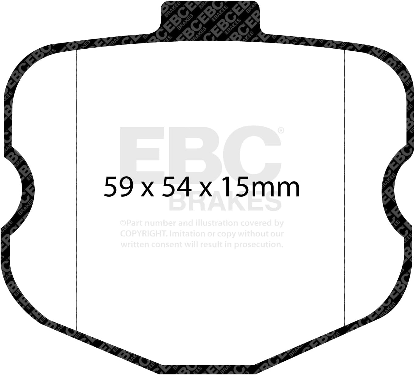 EBC Brakes Redstuff 3000 Series Sport Brake Pad Set DP31771C to Fit CHEVROLET,FORD (AUSTRALIA AND NEW ZEALAND)