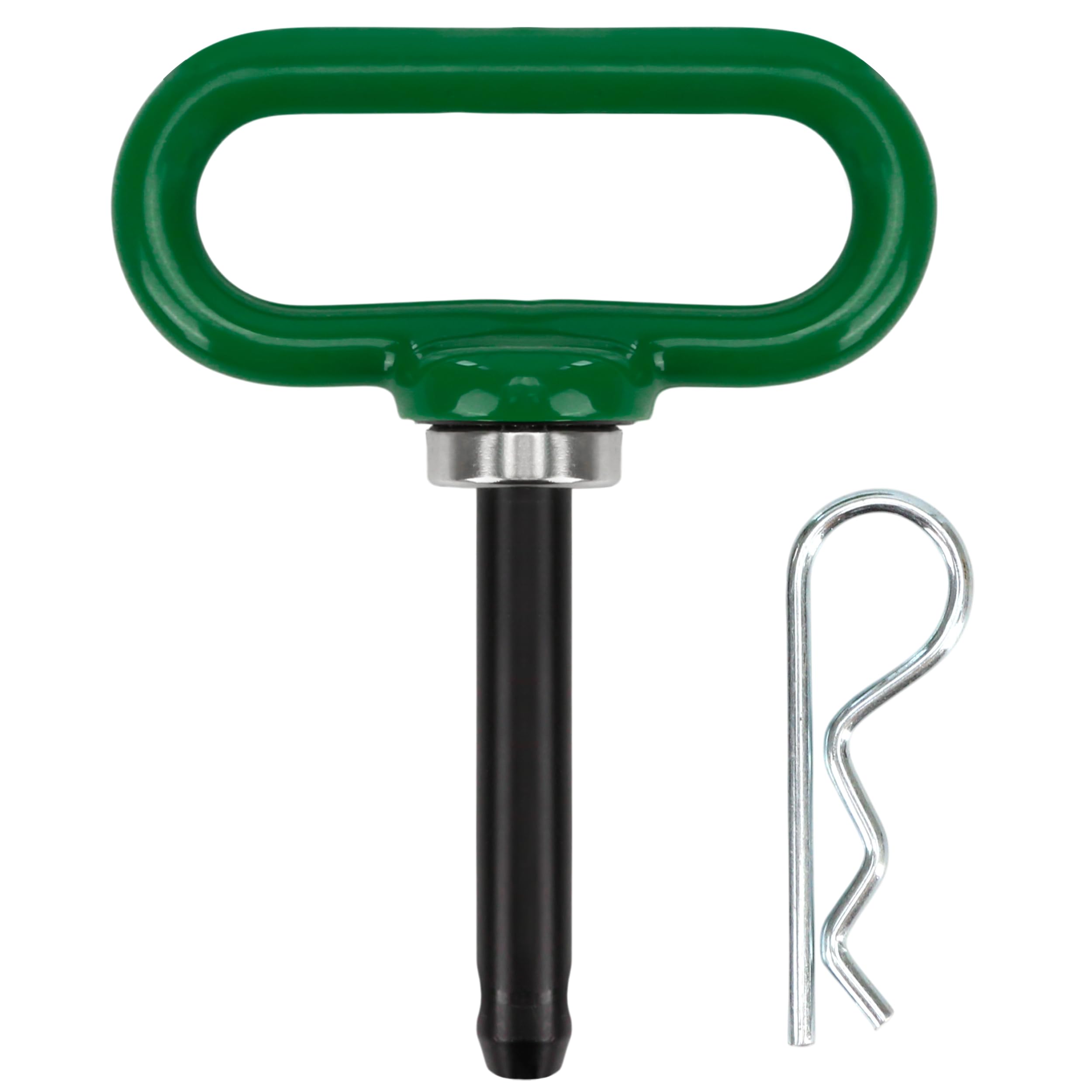 Magnetic Hitch Pin 1/2" – Ultra-Strong Neodymium Magnet, Heavy-Duty Trailer pin for Lawn mowers, Tractors, ATVs, Trucks, and Trailers. One-Handed Hook On/Off (Green)