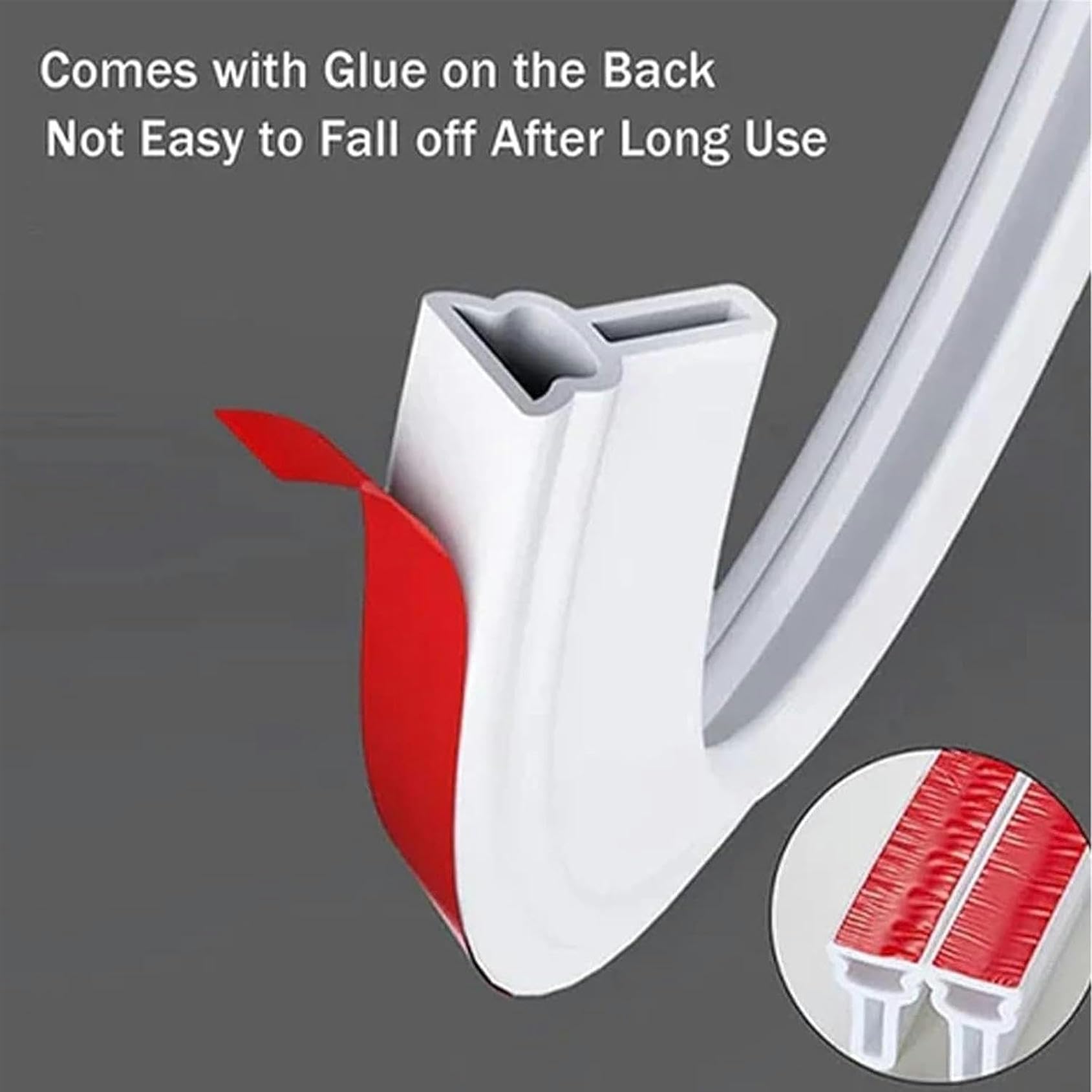 Protezione dall'acqua in silicone da 78 pollici, barriera impermeabile con soglia per doccia in silicone, barriera per doccia con tappo dell'acqua Diga in gomma Blocco dell'acqua in silicone Separazio