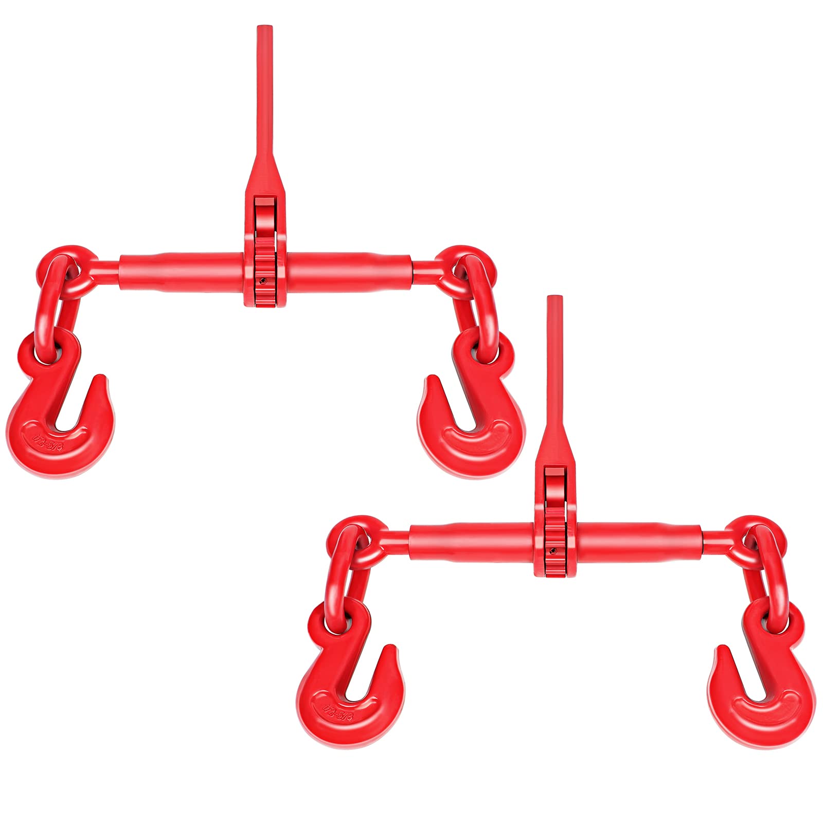 Ratchet Chain Binder, 2 Pack 1/2" to 5/8" Ratchet Load Binder Working Strength up to 13000 lbs, Breaking Strength up to 46000 lbs? Suitable for Tying and Pulling Heavy Loads on Trucks
