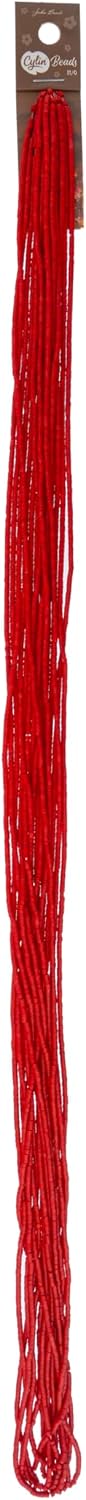 John Bead 23g Cylin Beads Red Matte 11/0 Glass Cylindrical Seed Beads for Jewelry Bracelets Necklaces Earrings Making Embroidery