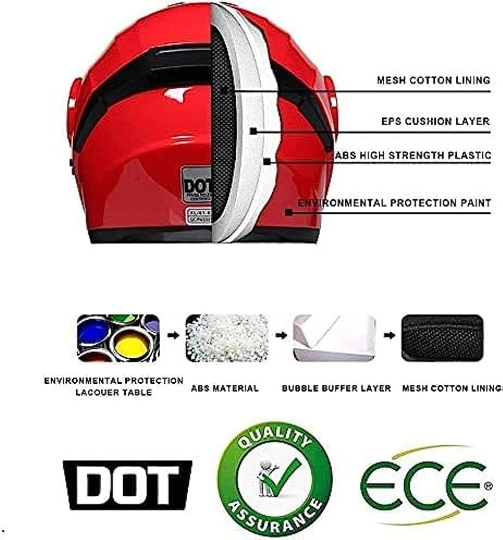 Casco Integrale Apribile con Bluetooth Casco Moto Modulare Bluetooth Caschi Modulari per Uomo Donna con Doppia Visiera Casco Integrale Casco Crash Omologati ECE