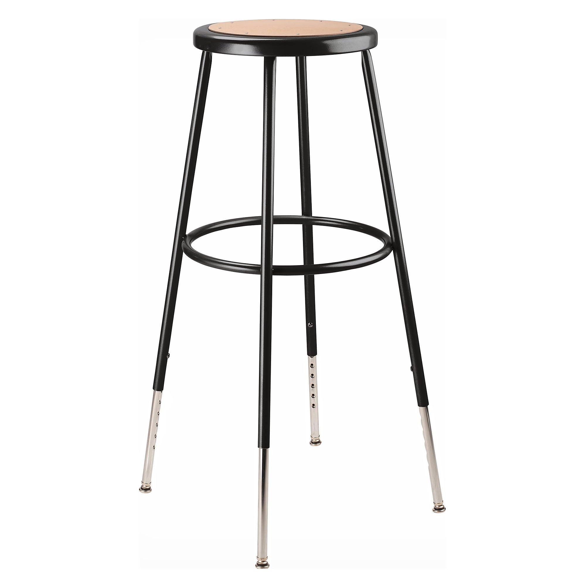 National Public Seating, 30.5 -38.5in. Height Adjustable Steel Stool, Primary Color Black, Included (qty.) 1, Seating Type Office Stool, Model# 6230H-10