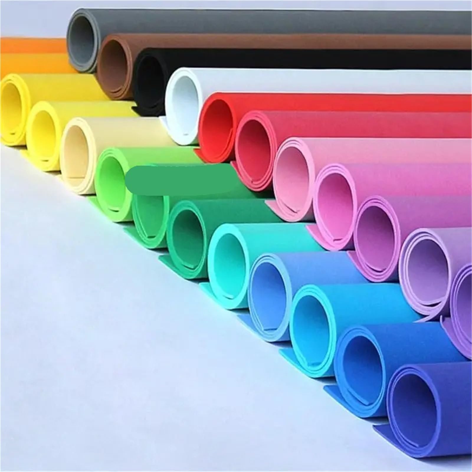 Feuilles de Papier Mousse Papier éponge de 2mm d'épaisseur, 24 Couleurs, Caoutchouc Mousse et Plastique, Papier Manuel, Papier gaufré, matériel de Bricolage, 50X50, 20/24 pièces(Color-11)