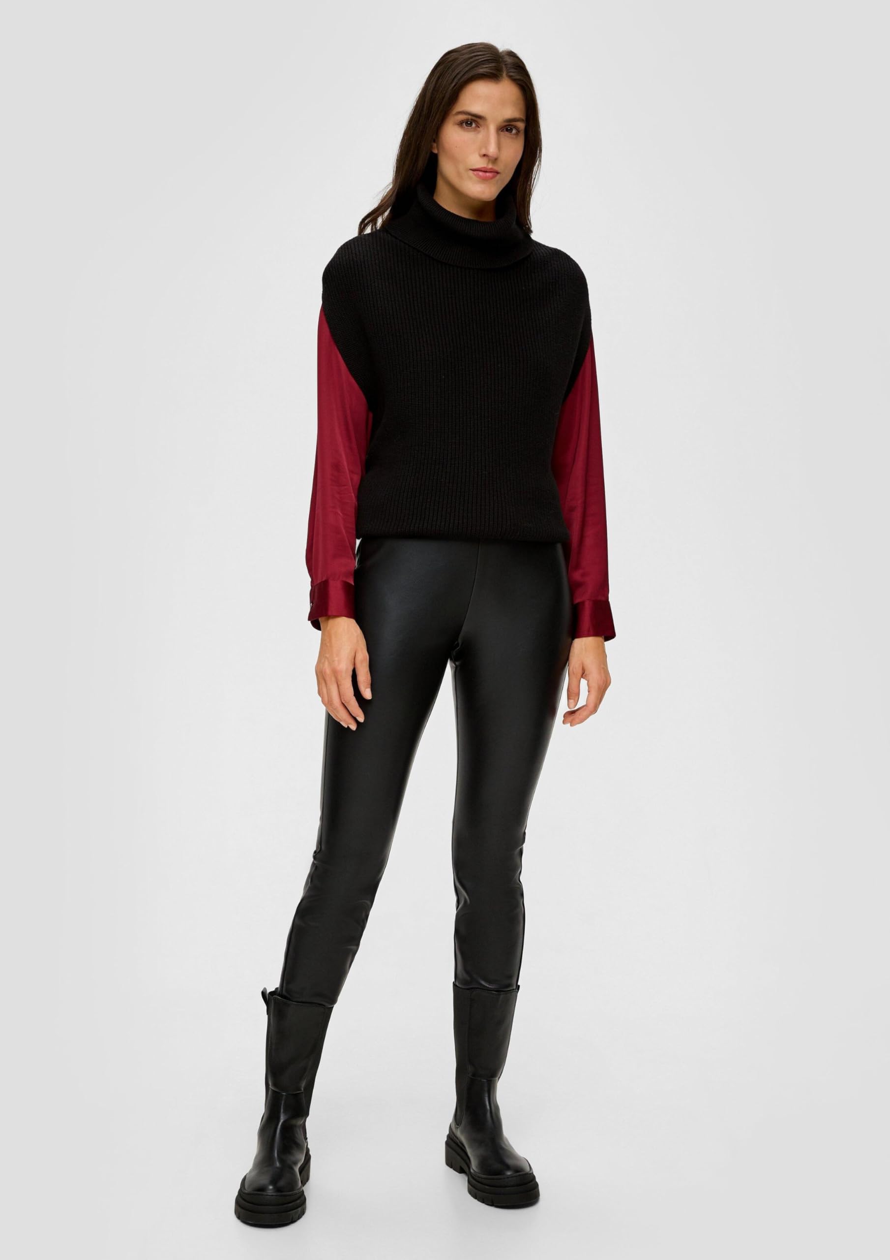 s.Oliver Extra Slim: Leggings in Leder-Optik