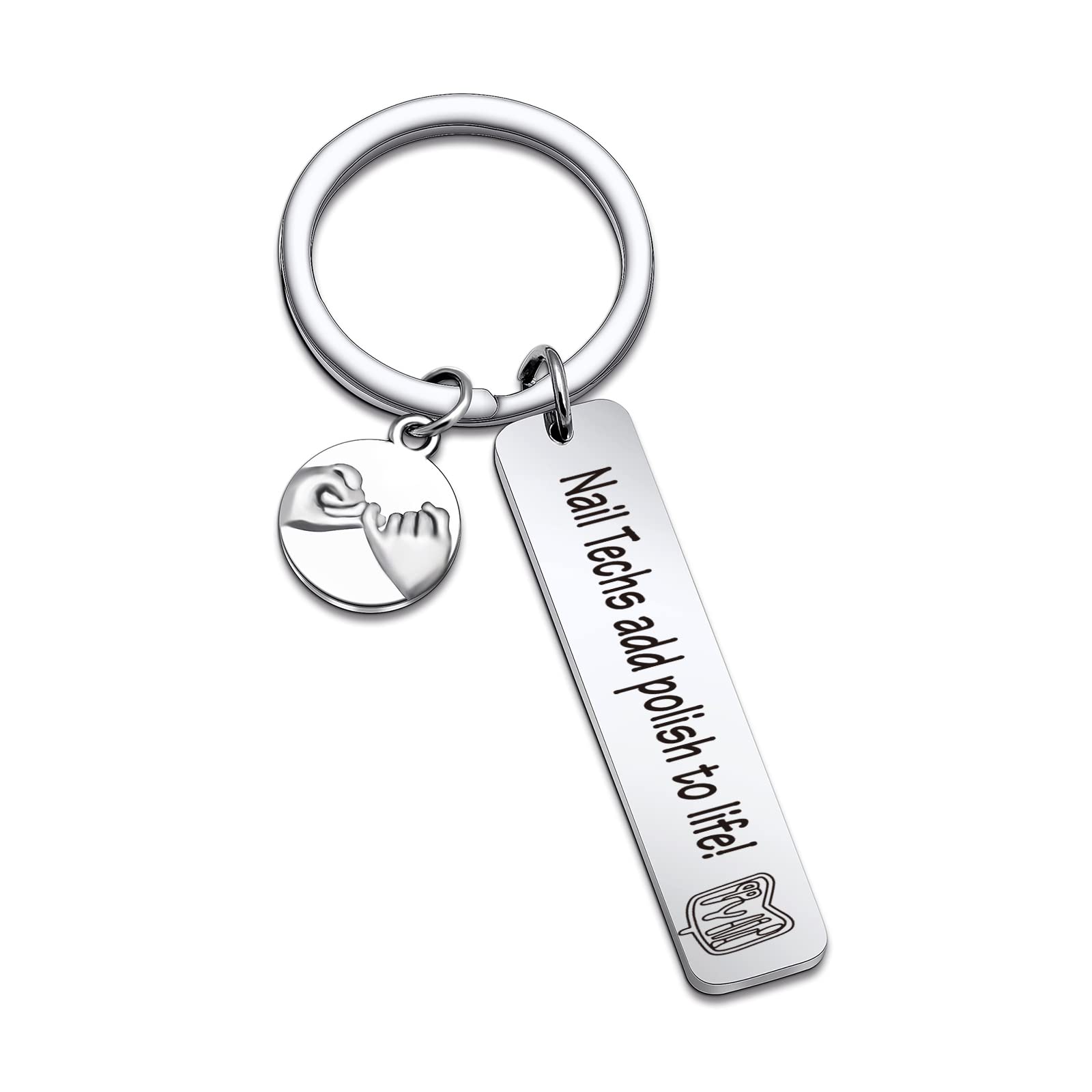 TzrNhm Blossom Nail Tech Gift Manicurist Keychain nail stylist Keychain Manicurist Gift Nail Technician Keychain