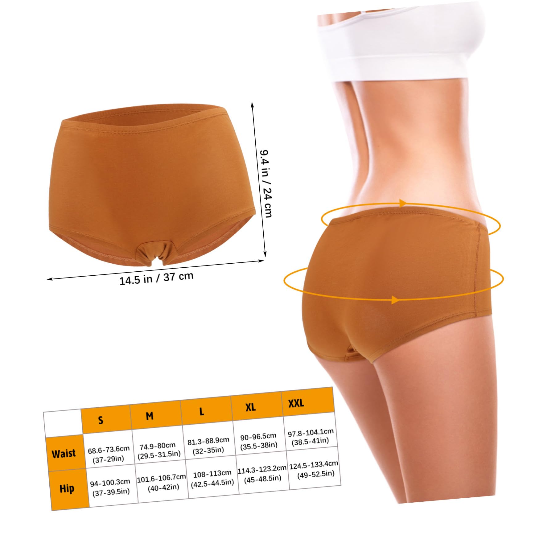 Bragas de Mujer de Algodón Talla S, Pack de 5 Piezas