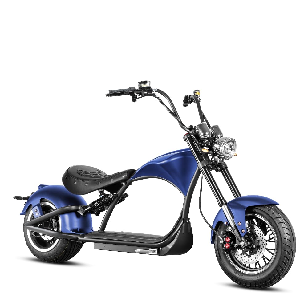 eAhora M1P 2000W Electric Motorcycle for Adults,37MPH 60V 30Ah Large Battery 40 Miles Range,Dual Hydraulic Brakes Full Suspension,Street Legal Electric Motorcycle for Commuting
