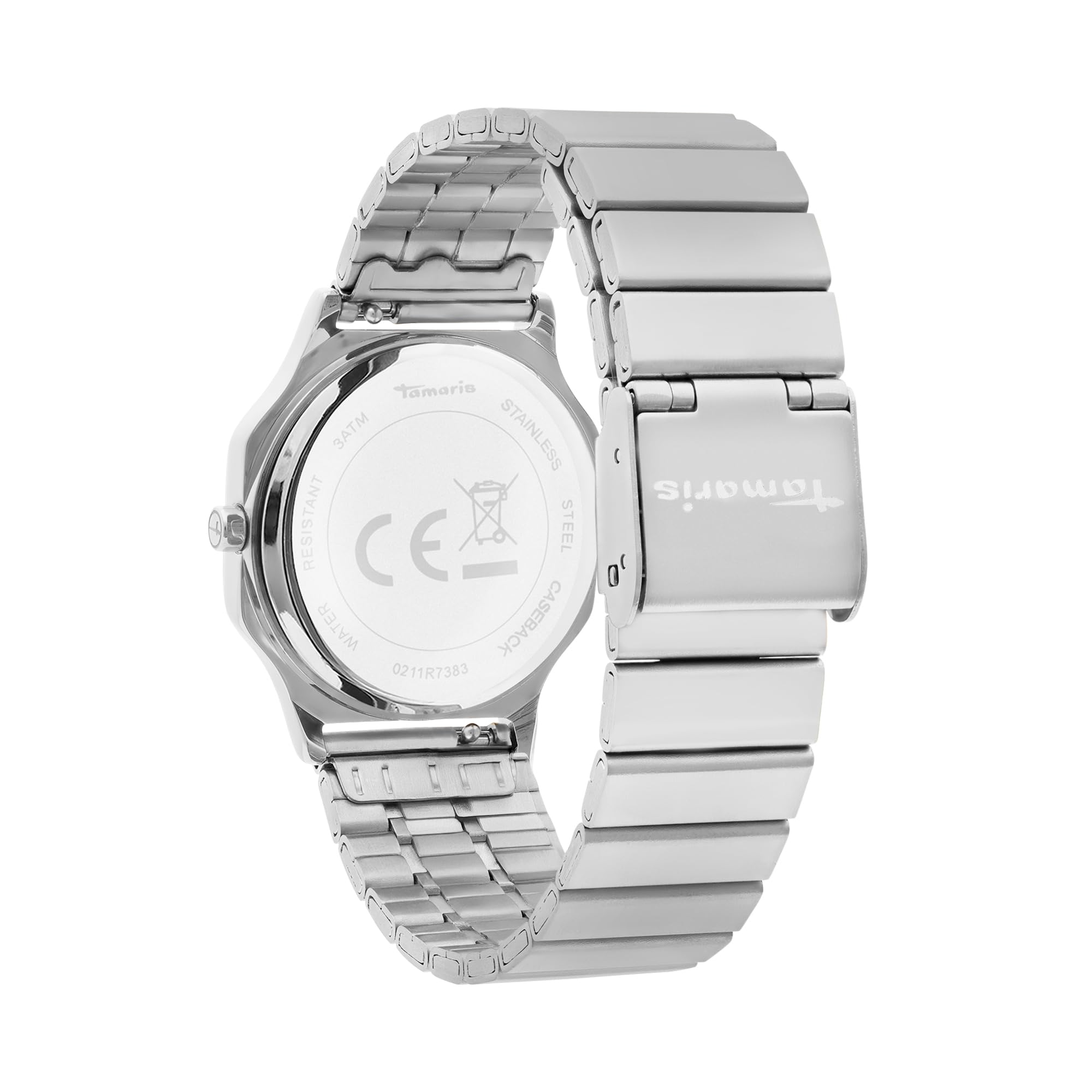 Tamaris Damenuhr, Elegante Damen Armbanduhr mit Zirkoniasteinen und selbstkürzbarem Metallband, 3ATM Wasserdicht