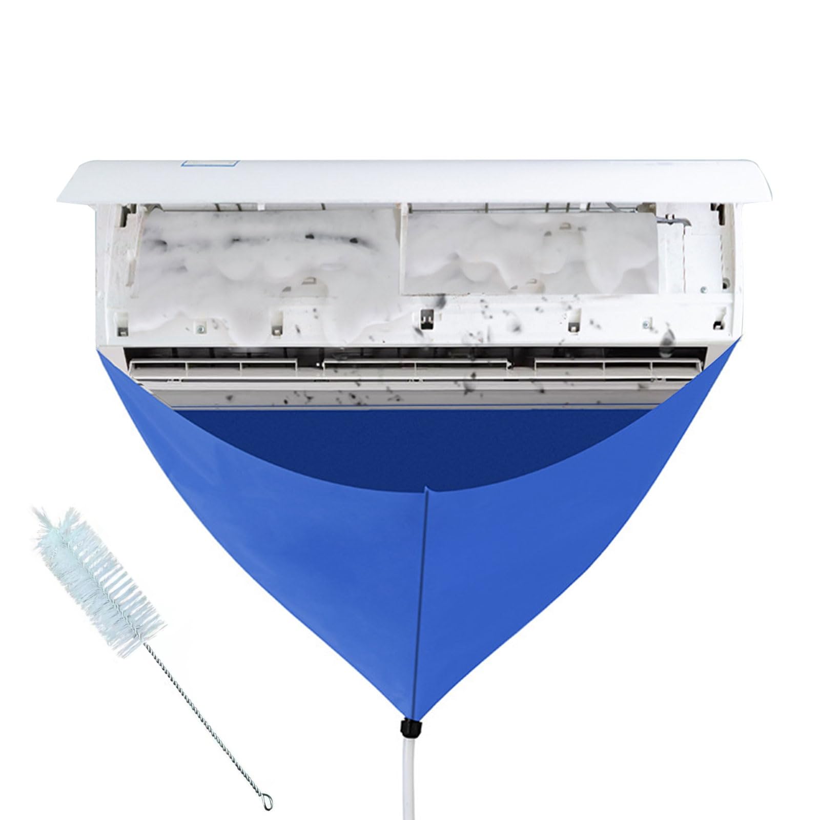 Kit de Nettoyage de Climatiseur,Housse de Nettoyage pour Climatiseur à Fixation Murale,Housse De Lavage pour Climatiseur,Housse Lavage pour Poussière,avec Tuyau D'eau,pour Les Climatiseurs Muraux
