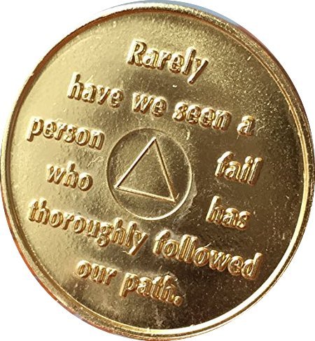Alcoholics Anonymous Sobriety Chips 4 Year AA Founders Medallion Red ...