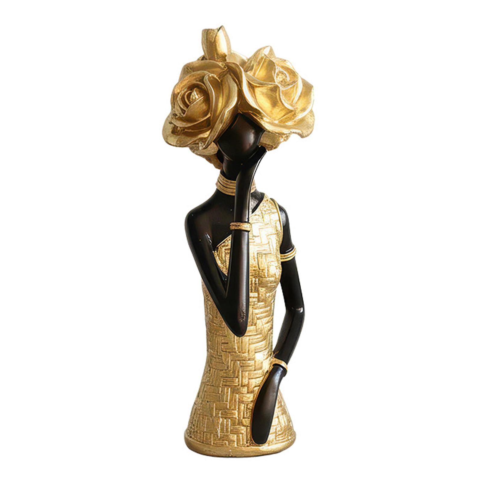 Hsioluted Art Sculpture Living Room Home Decor Tribal Woman Figurine Tribal Art Figurines