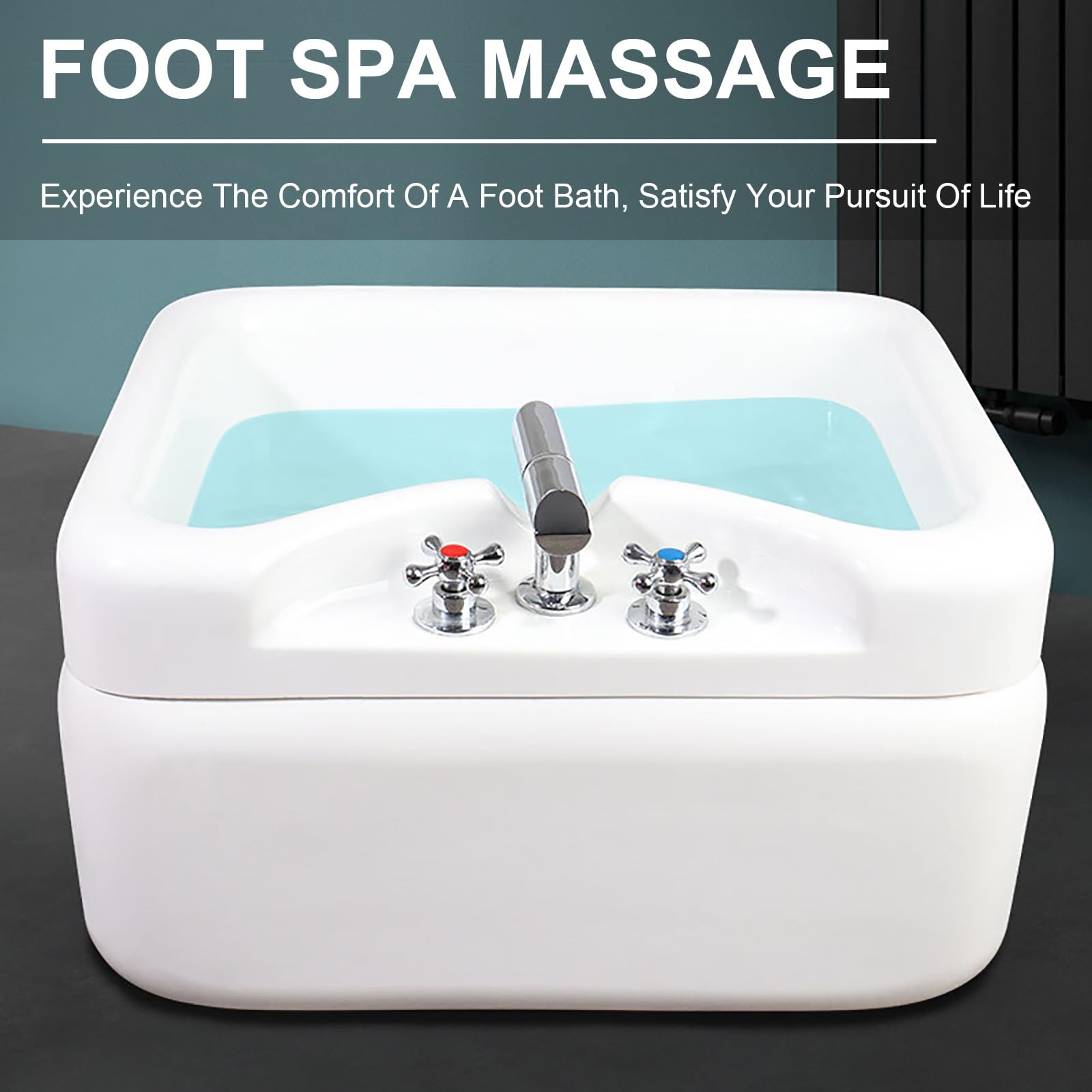 Cuenco de SPA para baño de pies Grandes Tina de baño de pies Masajeador Aliviar el Estrés de Los Pie para Pedicura Desintoxicación y Masaje Tienda de Masajes Salón de Belleza Familia.