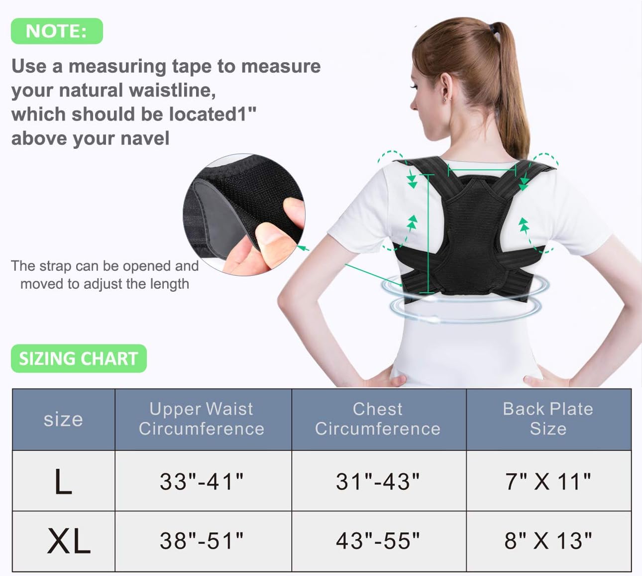Black Friday - 80% OFF Back Posture Corrector for Men & Women: Adjustable Shoulder Belt with Lumbar Support for Upper Back Lifting | Medical Trainer Providing Neck & Shoulder Pain Relief - Under Clothes Waist Brace at Work