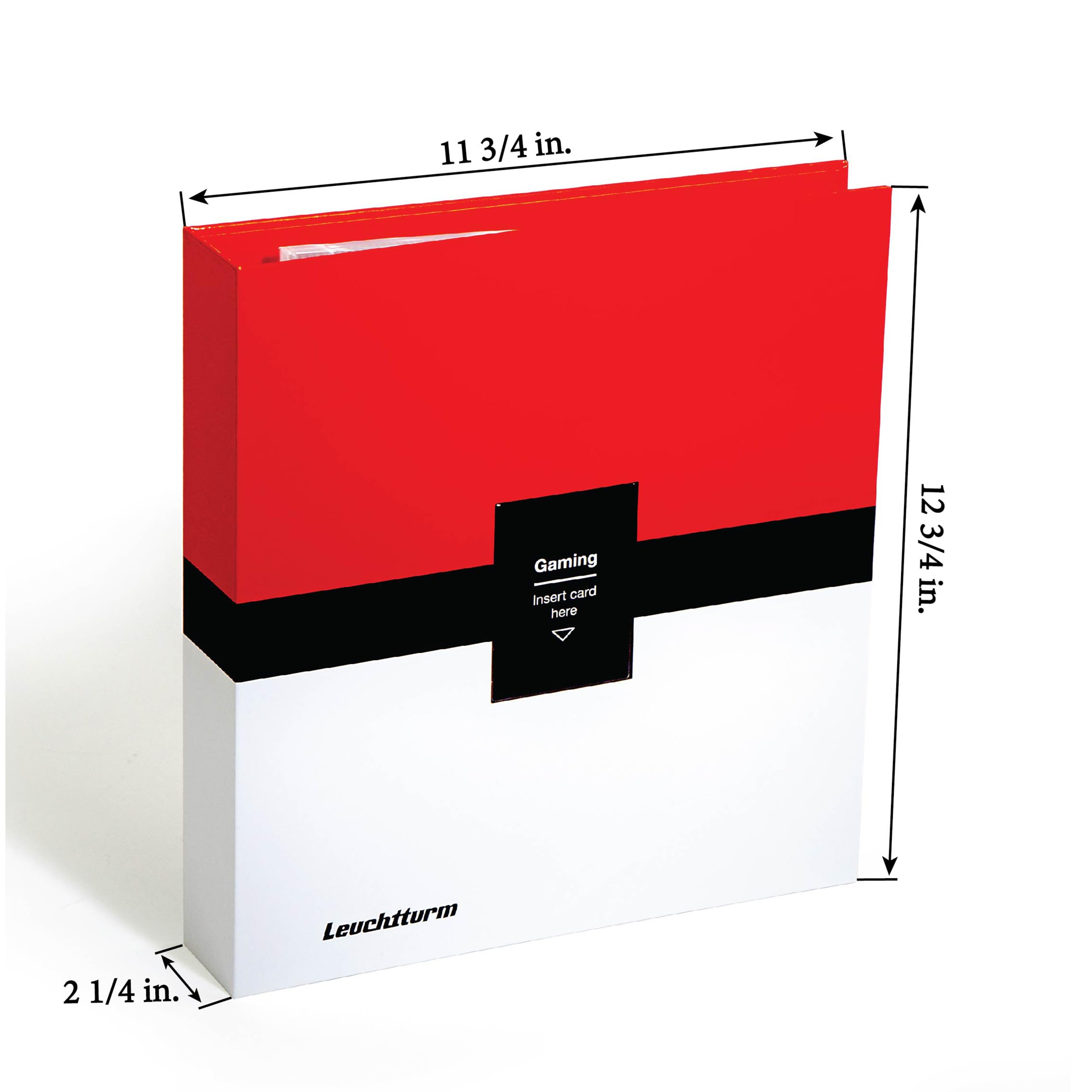 Amazon.com: LIGHTHOUSE- Trading Card Album PRO with Display Window -  Hardcover 3-Ring Binder with 30 Crystal Clear 3x3 Sheets for Trading Cards 