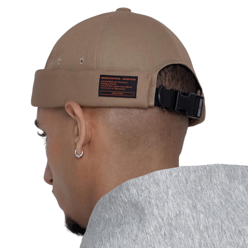 UNDERCONTROL Brimless Sailor Fisherman Leon Hat No Visor Miki Skull Docker Beanie Trawler Tactical Ring Cap for Men & Women (Cotton, Combat Desert)
