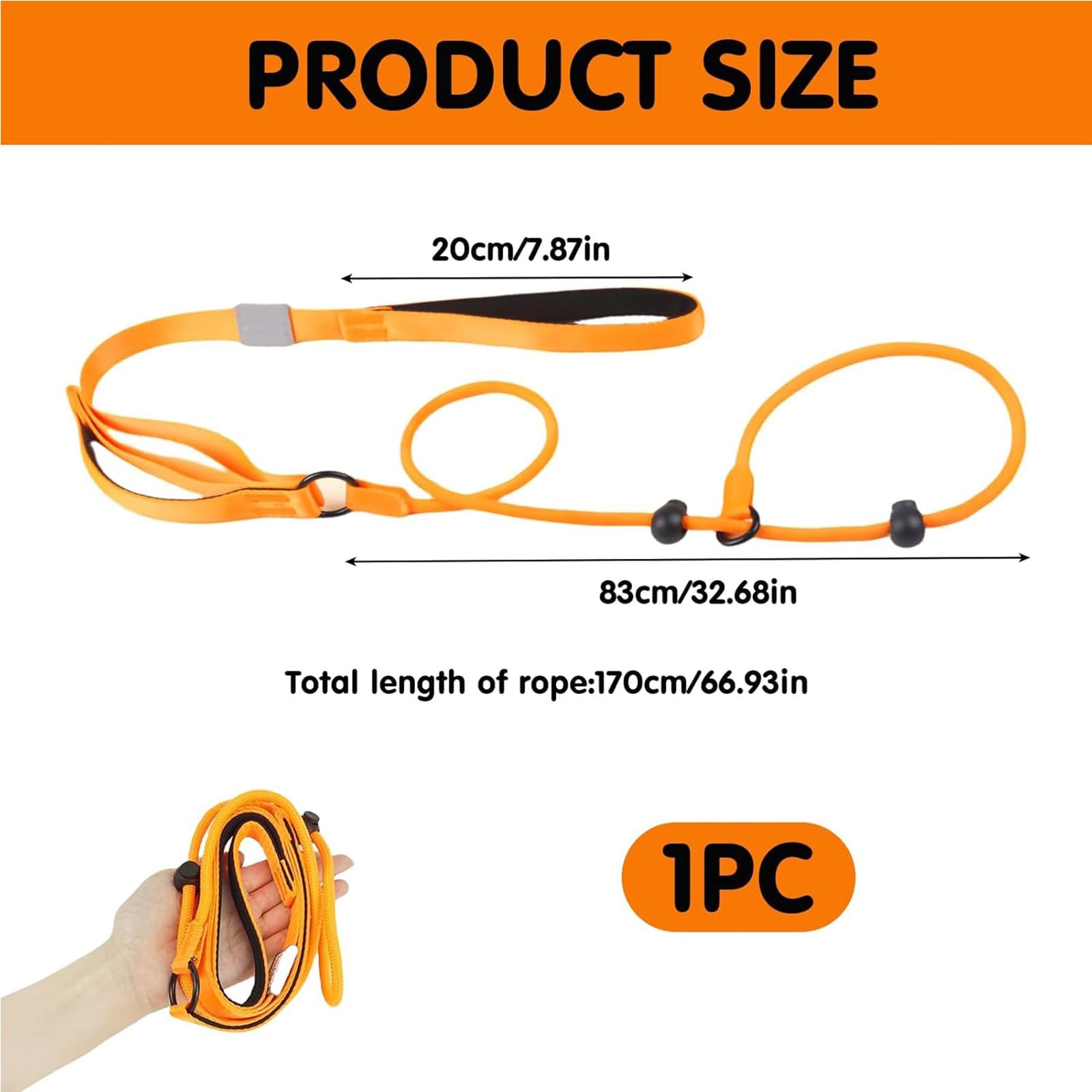 Addein Dog Slip Lead, Nylon Dog Rope Leash & Collar, Anti-Choking Training Rope for Outdoor Puppy Small Medium Large Dogs - Image 2