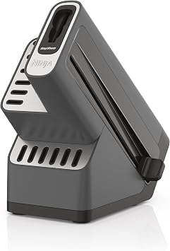 Ninja Foodi StaySharp Knife Block with Integrated Sharpener K32014EUUK 14 Piece Deluxe Knife Set Charcoal K32014EUUK