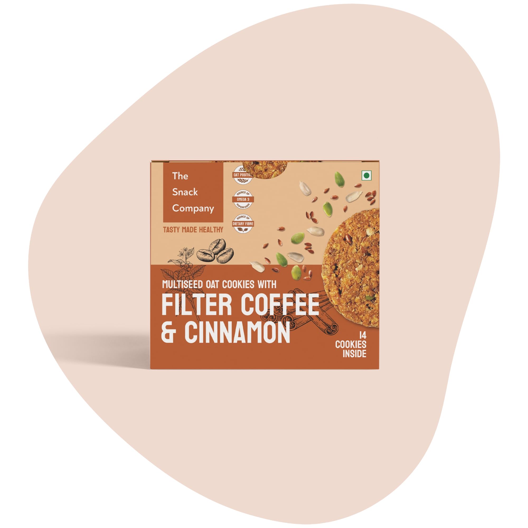 The Snack Company Filter Coffee Cookie with Cinnamon 14 Cookies - 210 Grams