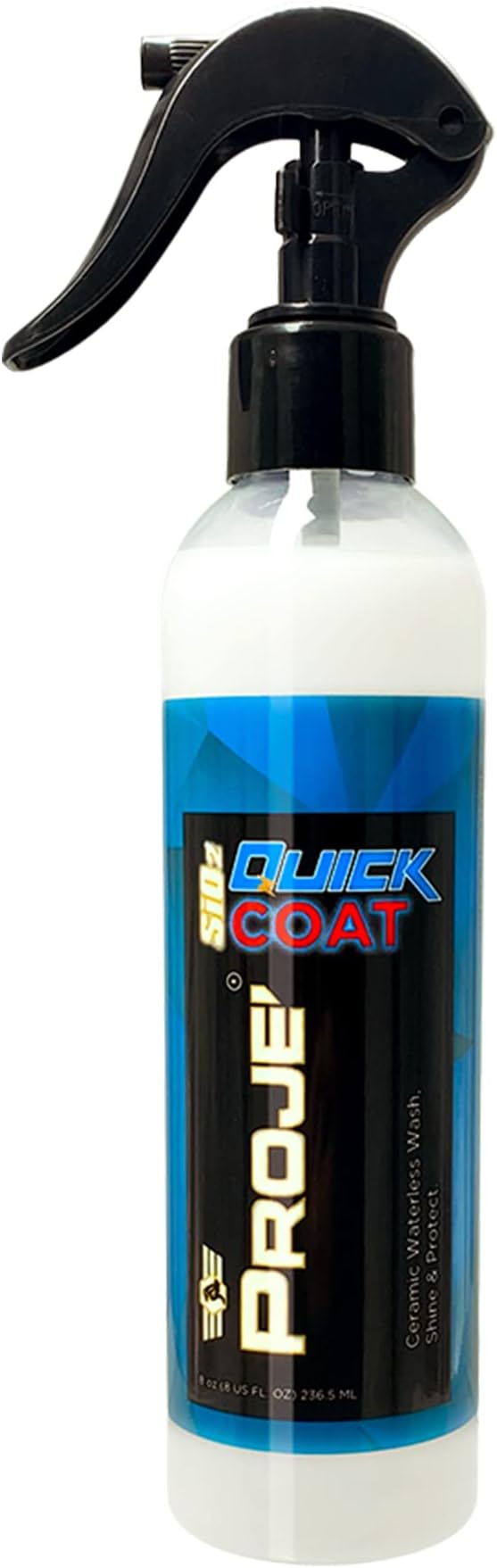 Proje Premium Car Care SiO2 Quick Coat - Ceramic Coating Spray - Ceramic SiO2 Booster - Shine Seal & Protect - Ceramic Spray Sealant - Hydrophobic Top Coat for Cars, RVs, Trucks, & Motorcycles - 8 oz
