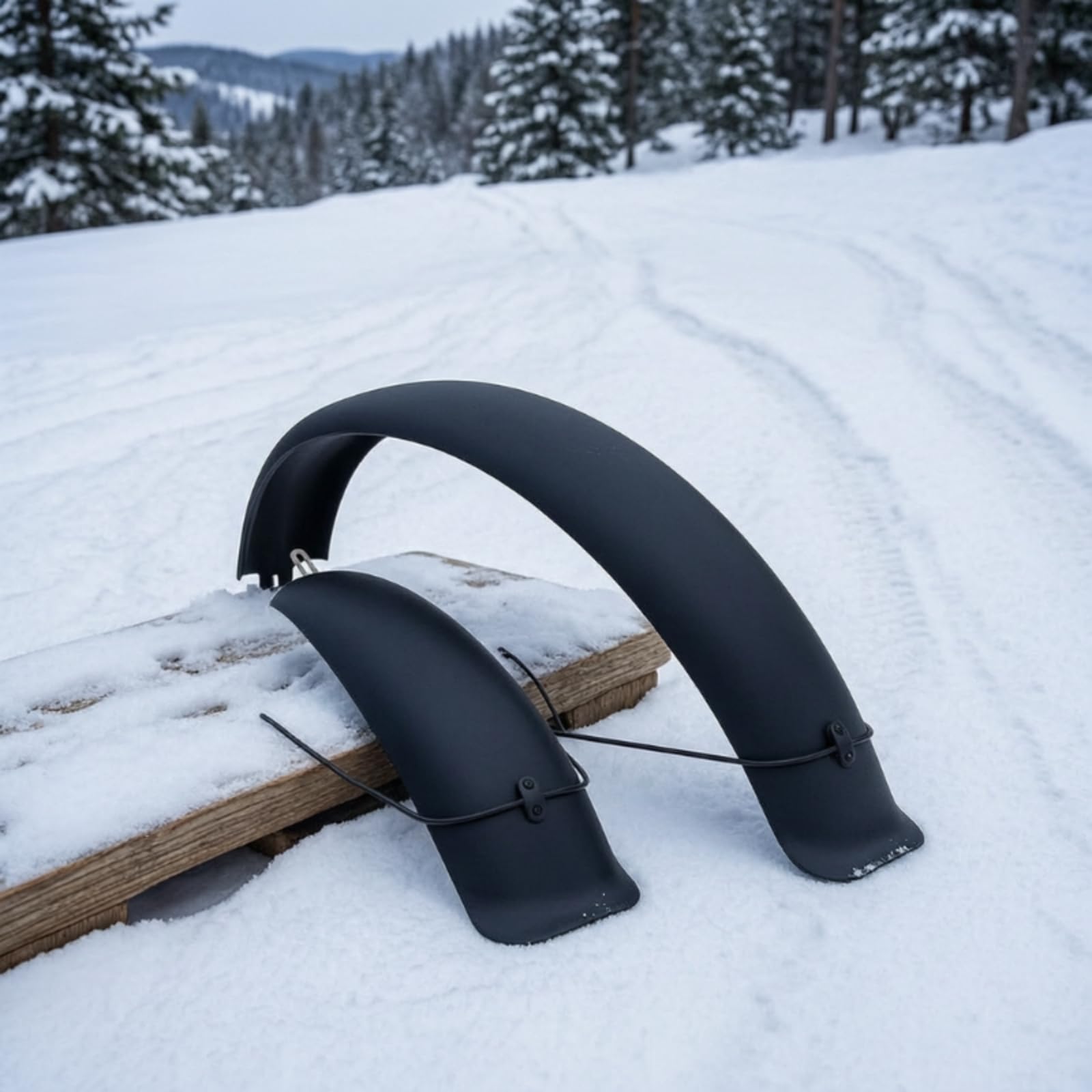 Para Bike Parafanghi Bici Para Anteriore Para Posteriore Accessori Ciclismo Protezione Estesa per Ruote Larghe Resiste a Terreni Sconnessi Adatto a Neve E Tragitti Quotidiani