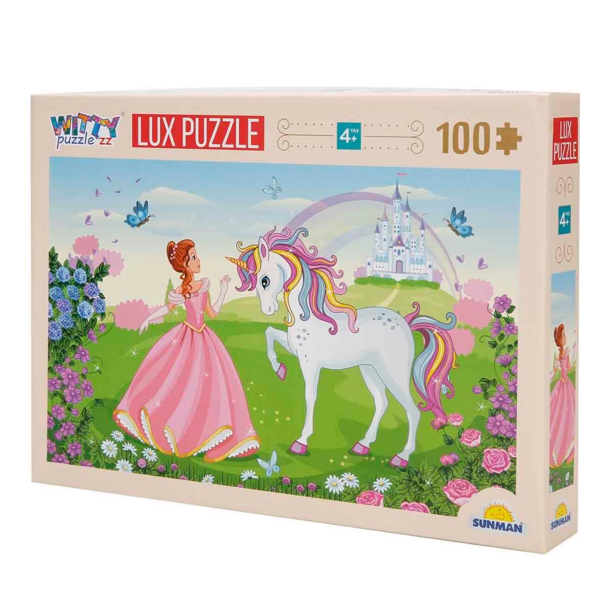 unico①-3(セット販売) 100 Parça Puzzle: Unicorn ve Prenses : Amazon.com.tr: Oyuncak