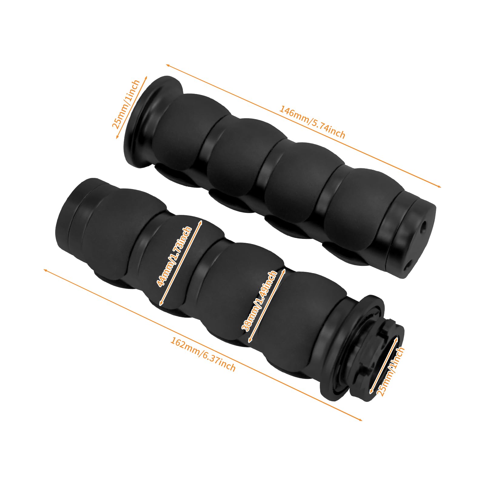 2,5 cm Lenkergriffe für Motorrad, 25 mm, Gasgriffe, Universal-Motorradlenker, Handgriffe, passend für Harley Touring Sportster Dyna Softail