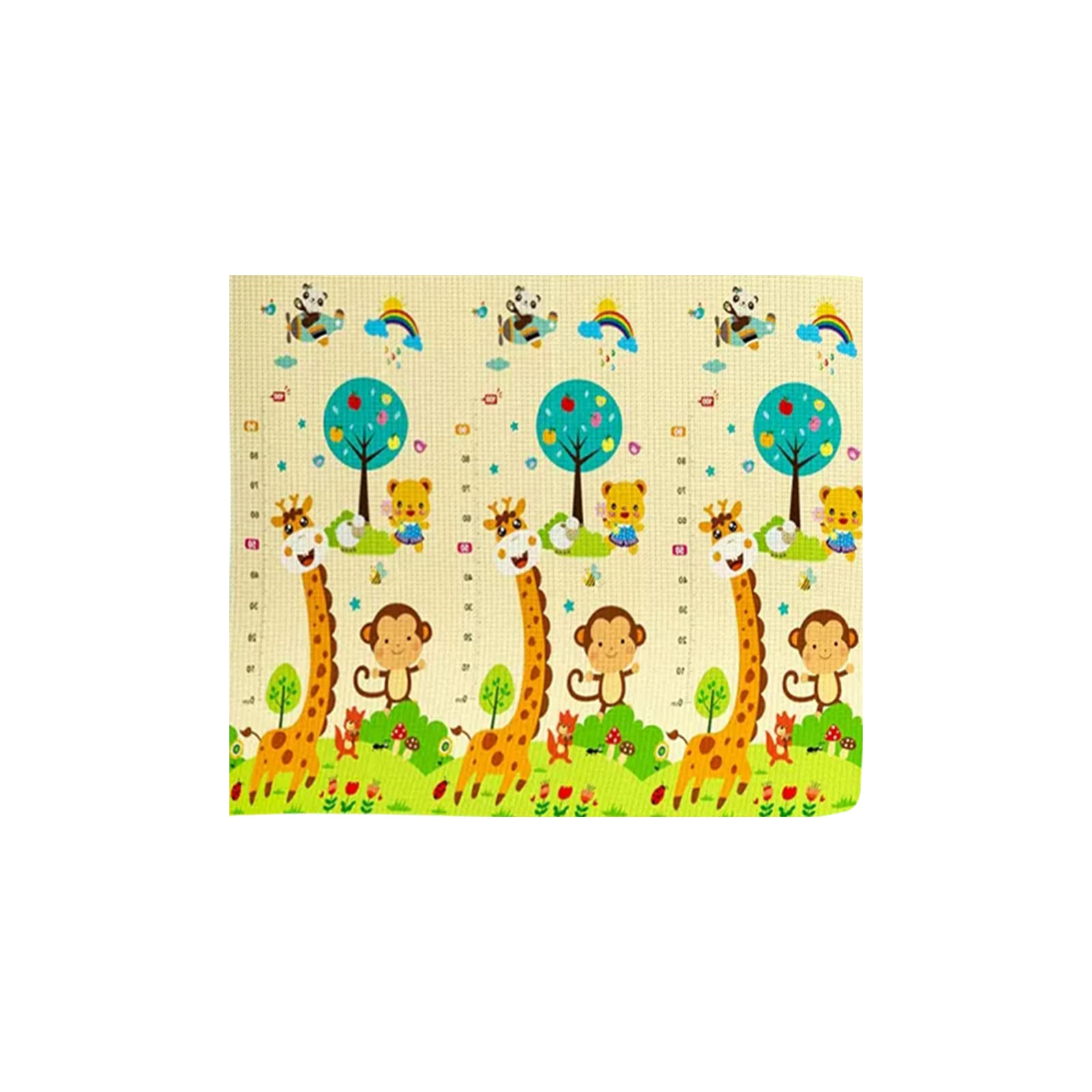 Ergocar Tappeto per Bambini, XPE Tappetino da Gioco Pieghevole, Tappeto Gioco Neonato con Motivo Animale, Impermeabile e Reversibile Tappeto per Camera per Bambini