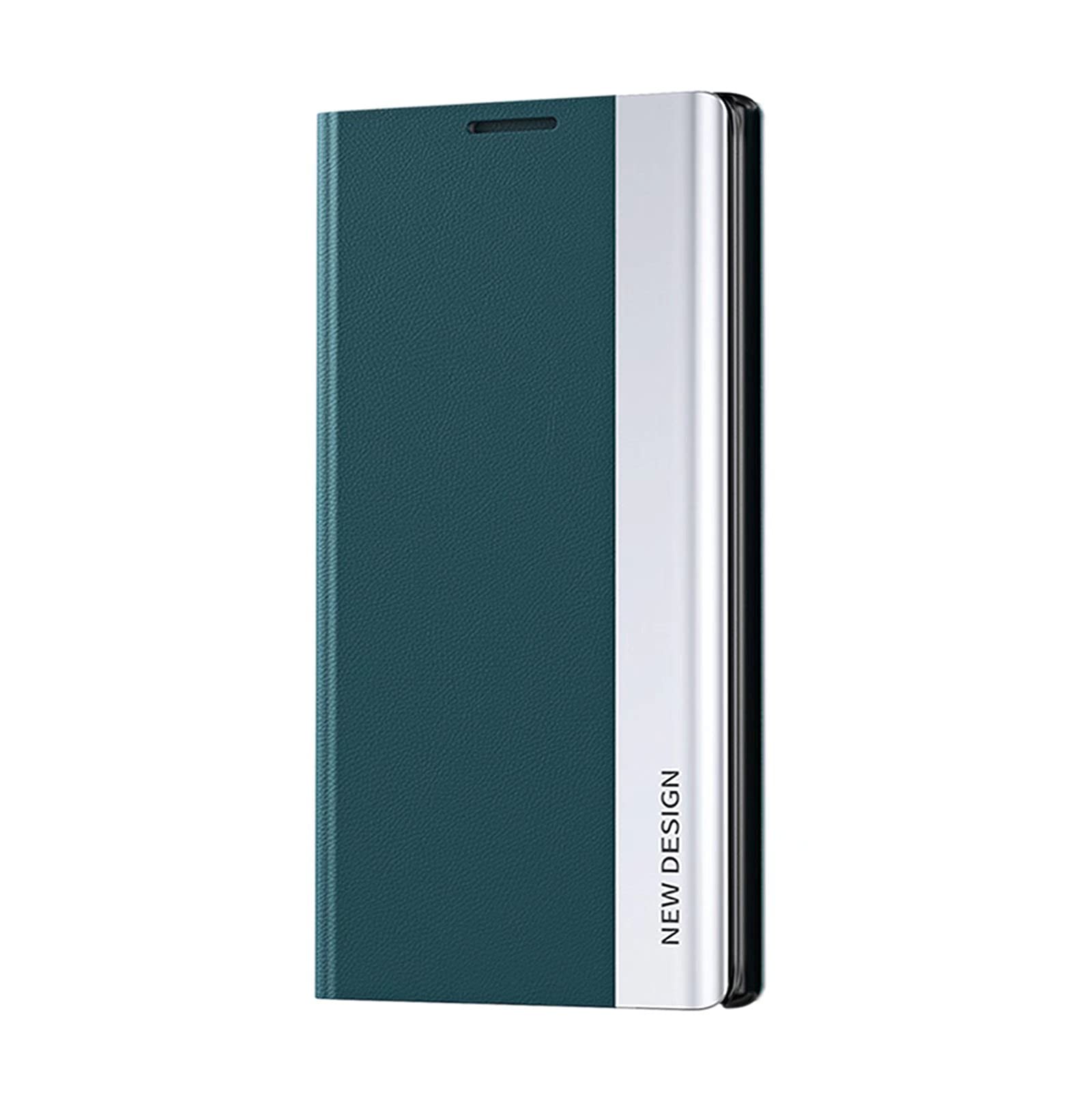 LINER Cover In Pelle Con Finestra Magnetica Per Xiaomi Redmi 10 – Custodia A Libro Con Supporto, Colore Verde