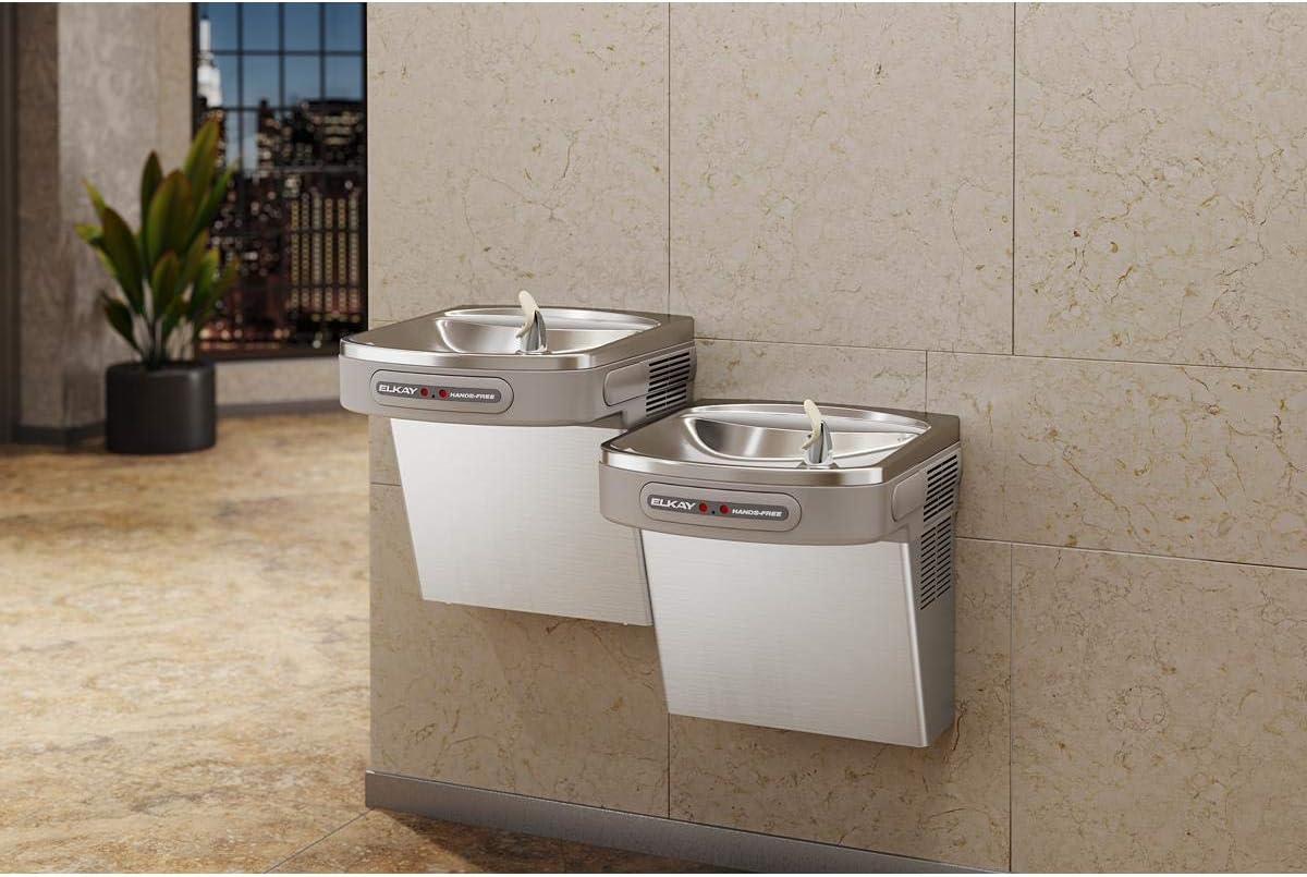 Elkay LZOOSTL8SC Bi-Level ADA Cooler Dual Hands Free Activation Refrigerated Stainless, Stainless Steel