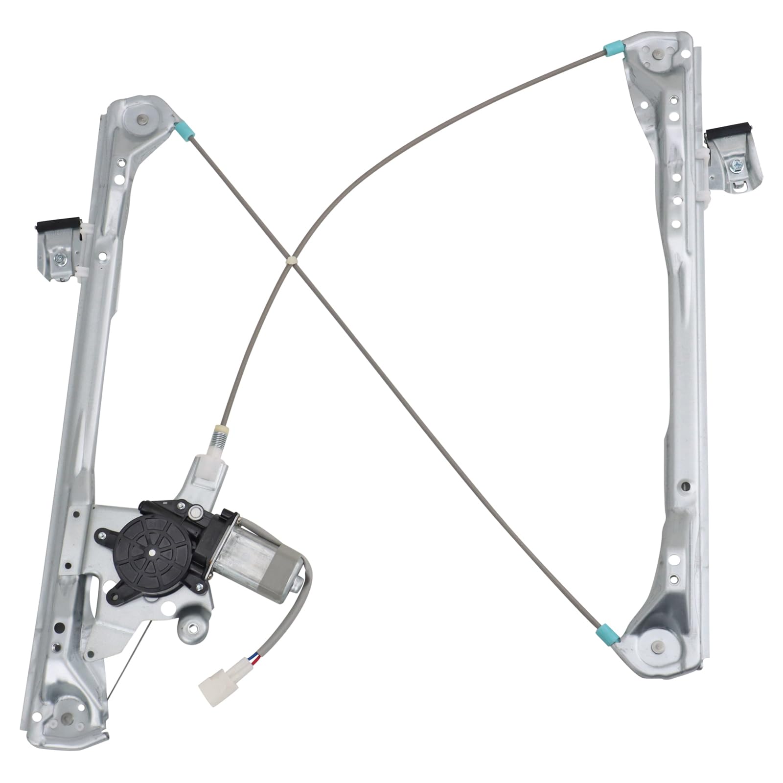 TRQ Front Right Power Window Regulator &amp; Motor Assembly Passenger Side Compatible with 2000-2007 Ford Focus FO1351167
