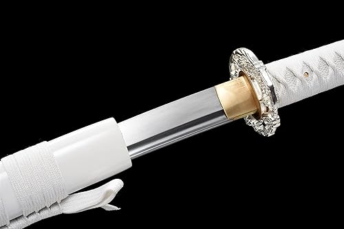 Miniatura 3 de Espada katana tradicional forjada a mano con calor/arcilla templada Katanas auténticas de samurái japonesas auténticas y auténticas de acero al