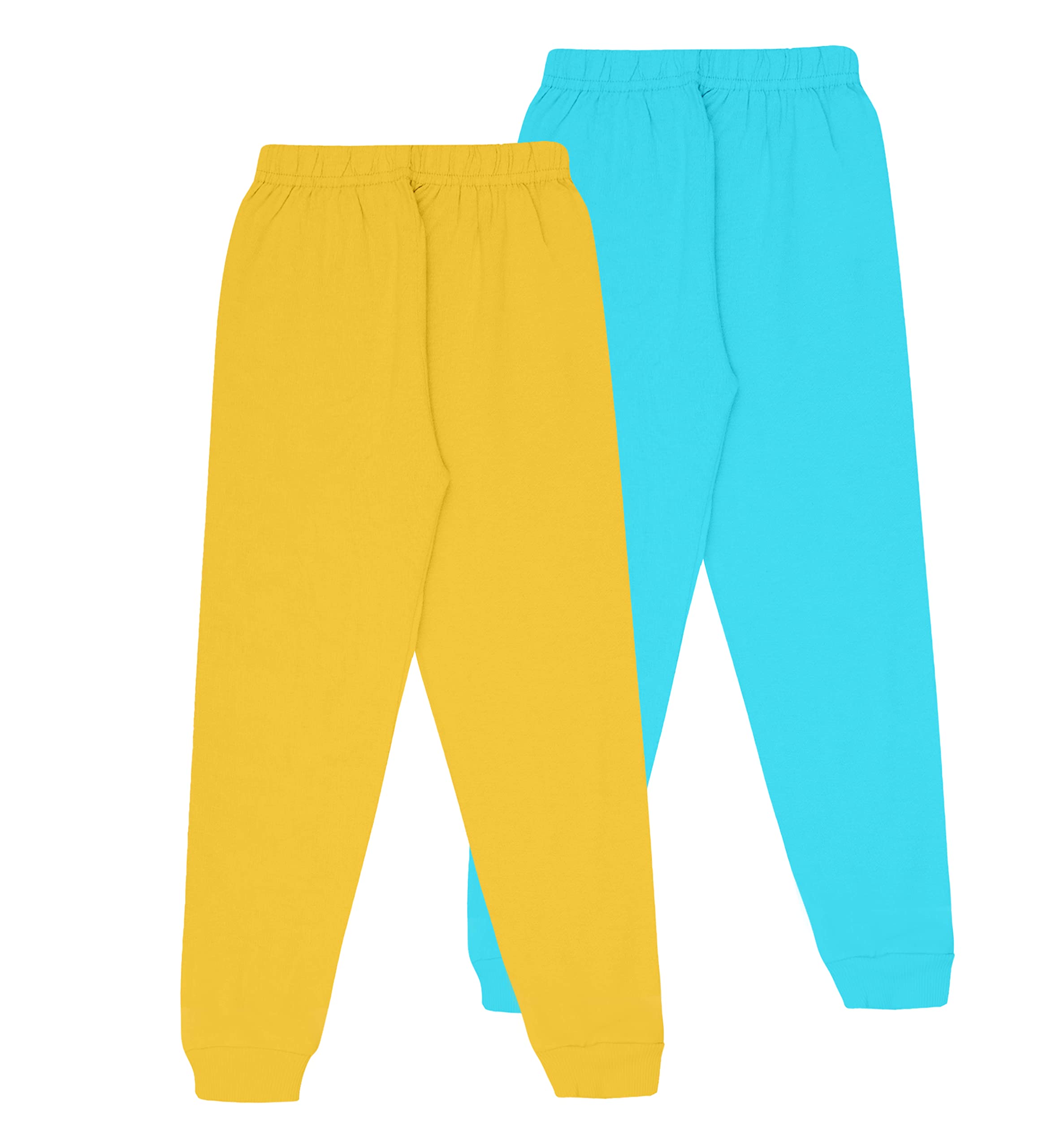 KYDA KIDS® Trainingshose für Mädchen, 100 % Baumwolle, bedruckt, mit Tasche, mehrfarbig, 2 Stück