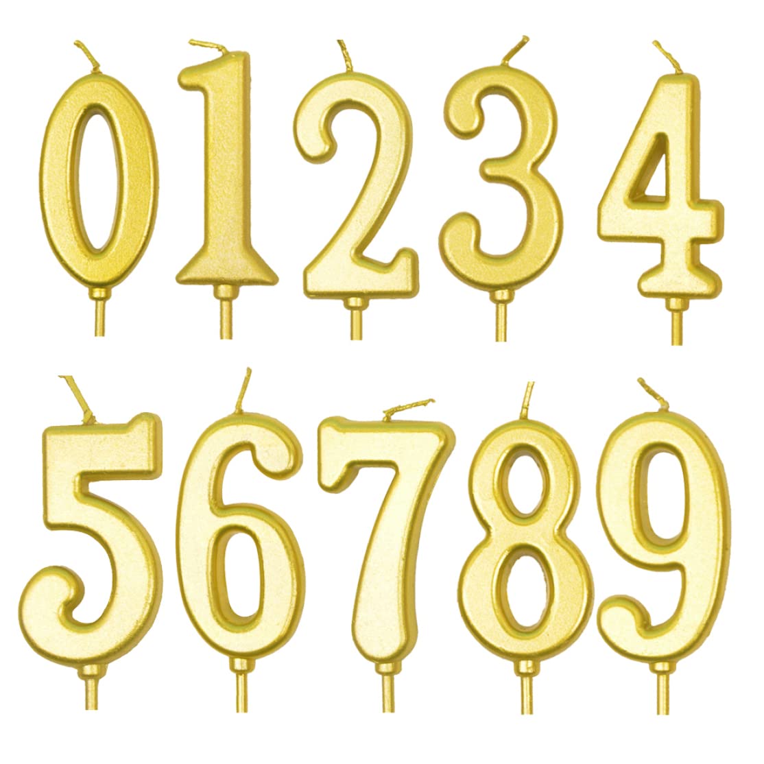 Birthday Candle Cake Number Candles, Numeral Cake Top Decoration for Birthday Celebration Number 0-9, Numeral Candles