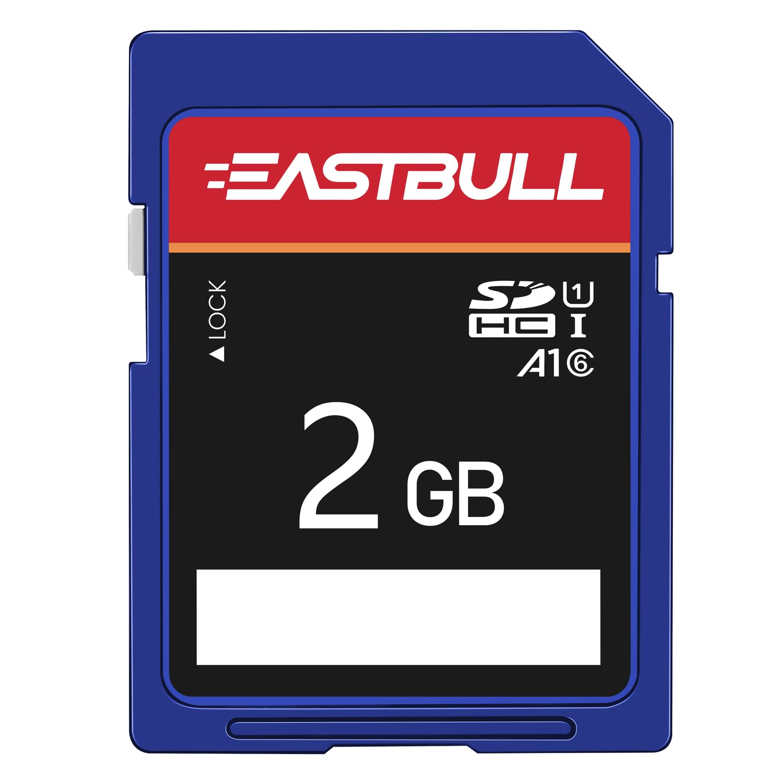EASTBULL Confezione da 5 schede di memoria SD da 2 GB, classe 6, U1 V30, SDHC, per fotocamera, video Full HD, con 5 mini custodie (2 GB, confezione da 5)