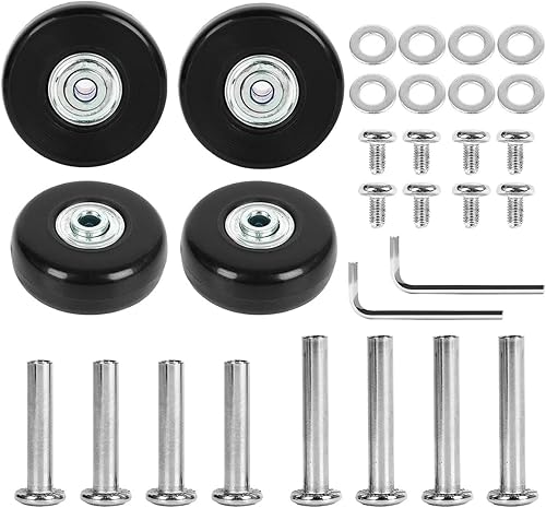 Miniatura 2 de LOTOWELZON Juego de 4 ruedas de repuesto de equipaje de 1.969 in con rodamientos de 0.24 pulgadas ABEC 608zz para maletas y patinaje en línea al