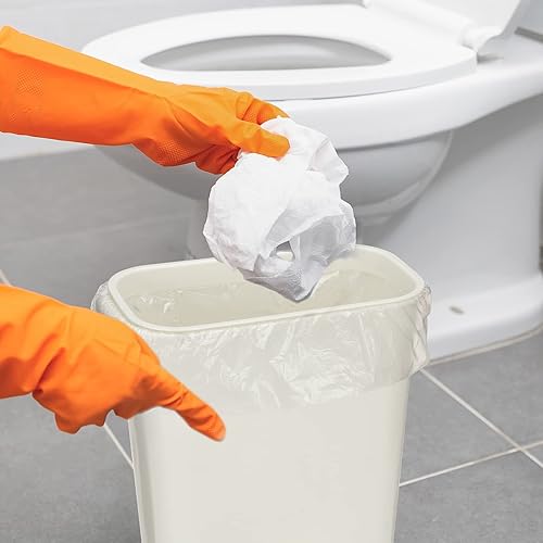 Miniatura 5 de Zubebe 1000 unidades/10 rollos de servilletas sanitarias para receptáculos, bolsas de eliminación de servilletas sanitarias, bolsas de eliminación