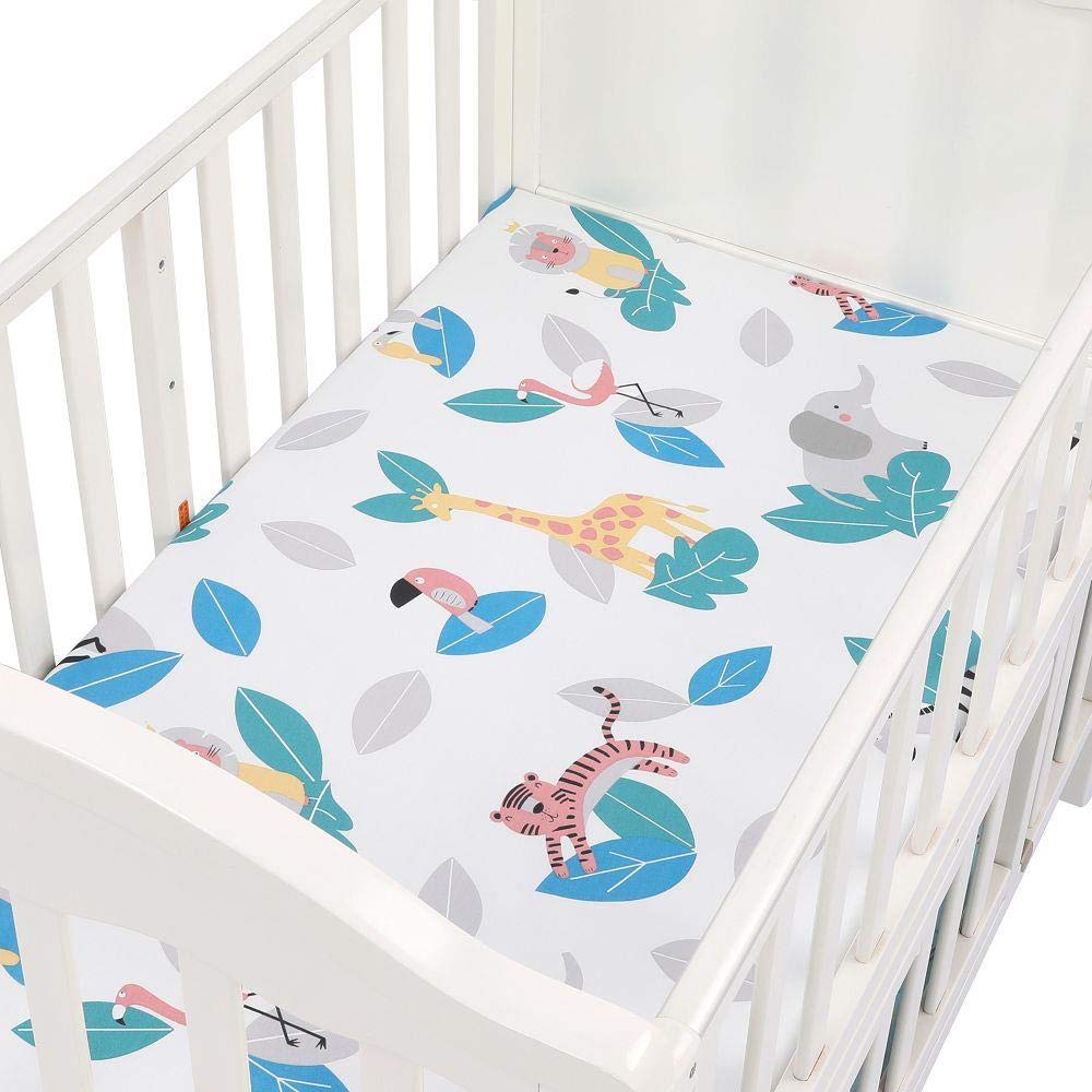 Drap-housse En Microfibre Pour Lit Bébé 60x120 Cm - Imprimé Dessins Animés, élastique 4 Côtés