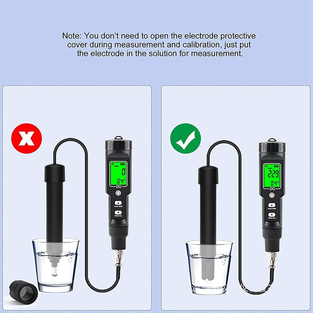 Dissolved Oxygen Meter Dissolved Oxygen Analyzer Dissolved Oxygen Tester for Freshwater Aquaculture Swimming Pools