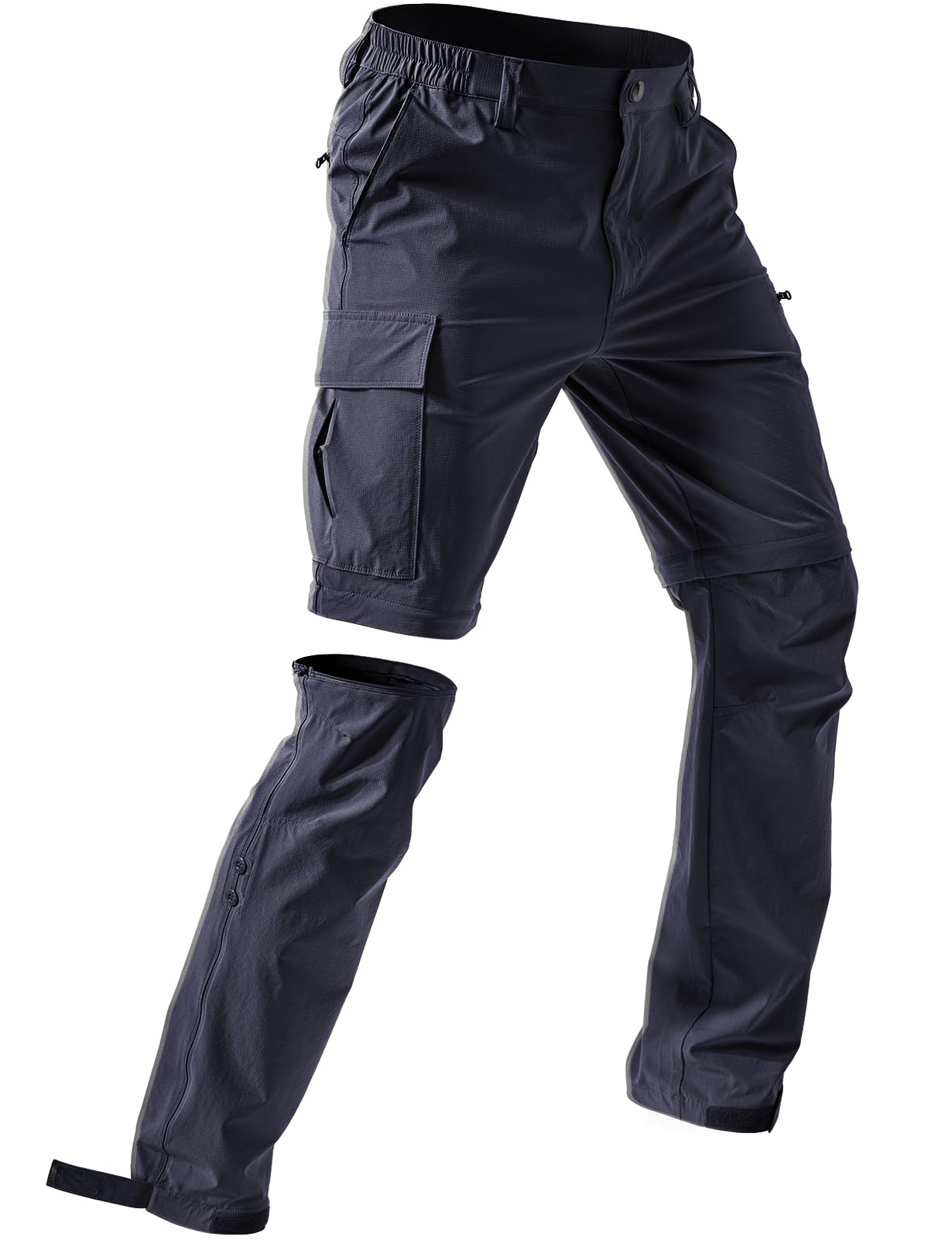 Moosehill Men's Hiking Pants: Convertible Quick-Dry | Zip-Off, Lightweight, Water-Resistant, 5 Deep Pockets, Outdoor, Hunting, Fishing, Safari 32W x 32L Navy