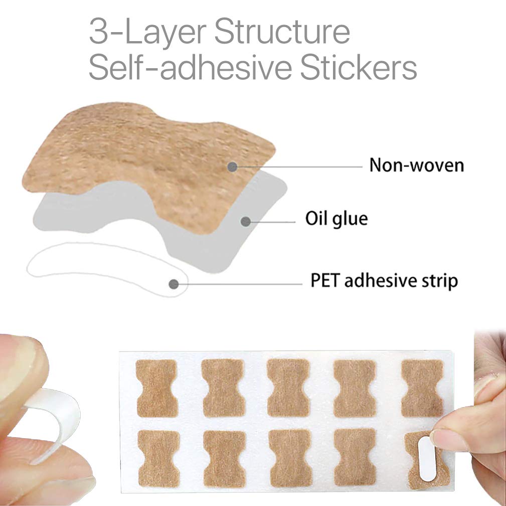 Juego de 5 parches de uñas sin pegamento – Kit de herramientas encarnadas para uñas de los pies para tratamiento de uñas, herramienta de corrección de uñas encarnadas para eliminar las uñas de los pies remiendo profesional para mantener las uñas saludable 3