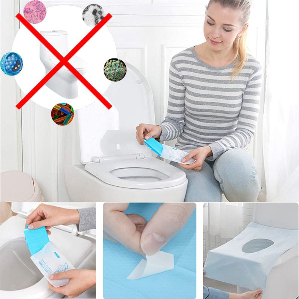 30 Copriwater Usa E Getta Extra Grandi 40x60 Cm - Impermeabili E Antiscivolo - Perfetti Per Viaggi, Palestra E Bagni Pubblici