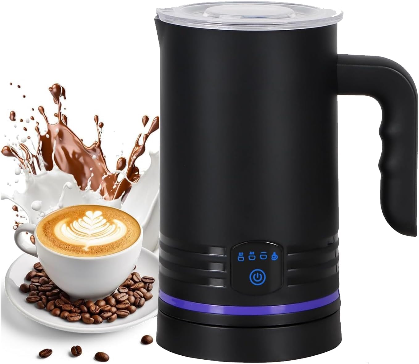 Automatic Milk Frothers, Hot Chocolate Velvetiser, 450ml Milk Steamer