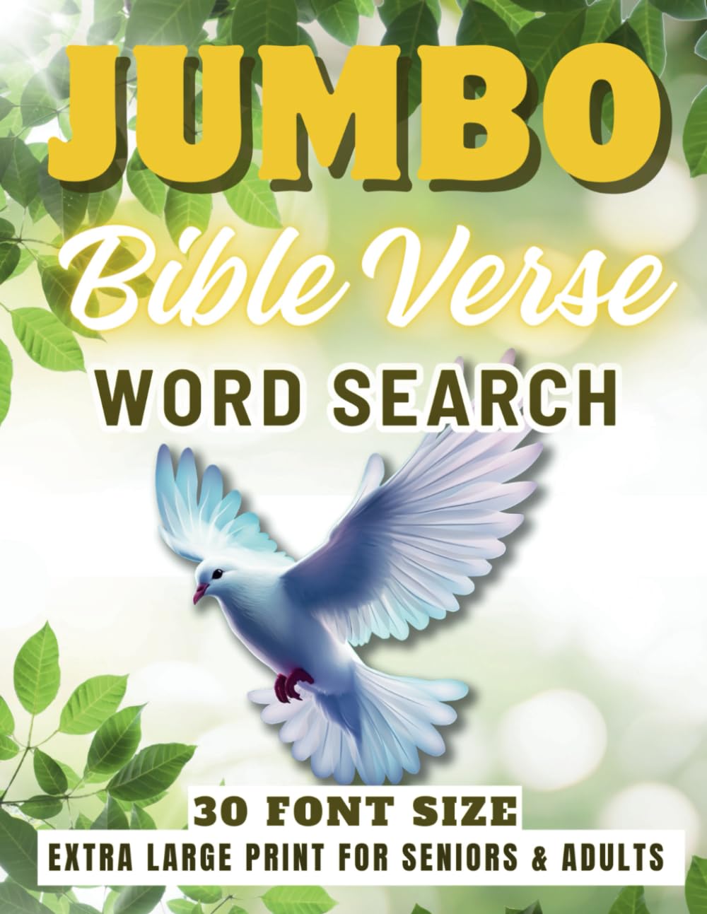 Jumbo Bible Verse Word Search For Seniors & Adults- 30 Font Size: Extra Large Print Puzzle Book For Men & Women- With Scriptures