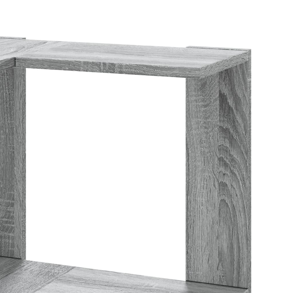 vidaXL Estantería de Esquina 5 Niveles Madera Gris Sonoma 50x50x179 cm