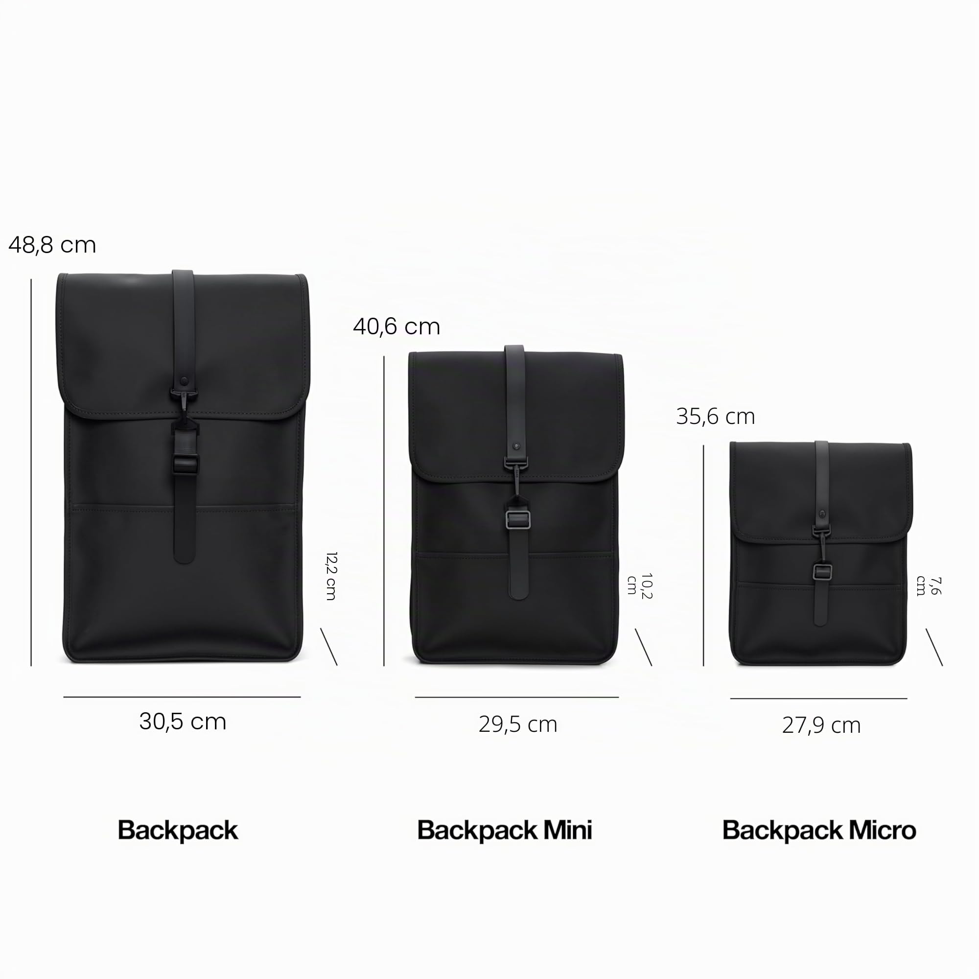 RAINS Backpack, Mochila impermeable para hombres y mujeres, bolsa para ordenador portátil, para trabajo o viajes, Gris, Regular, Moderno
