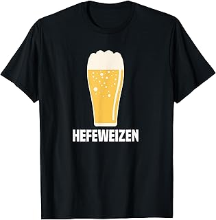Hefeweizen German Wheat Beer Pint Glass Graphic Tee T-Shirt