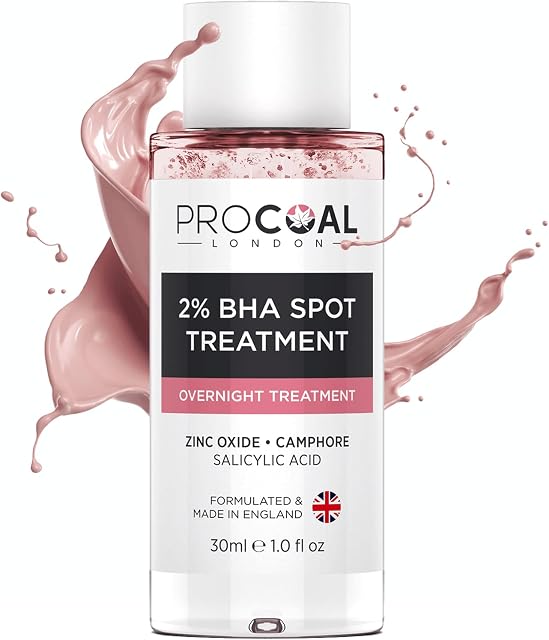 2% BHA Spot Treatment 30ml by Procoal, Fast-Acting Blemish Spot Treatment For Face with Salicylic Acid, Helps Dry Up Pesky Pimples - Made in UK