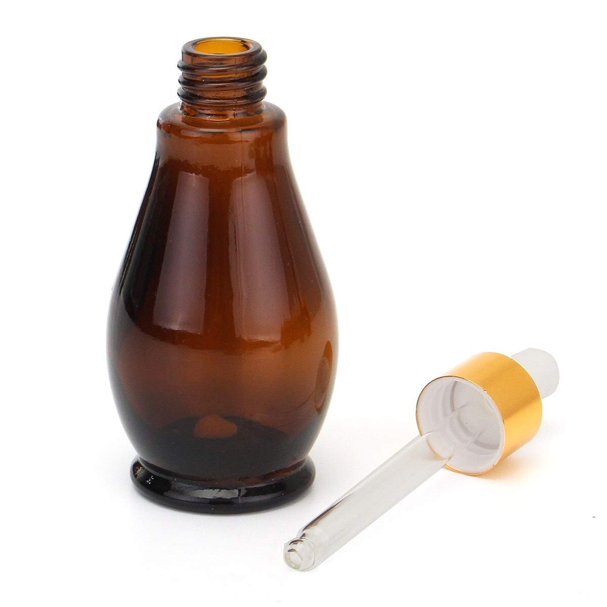 5pcs Kürbis-förmigen Braunglas Tropfflasche mit Augen Pipette 10/20/30/50/100 ml Aroma Esstenial Öl kosmetischer Behälter (Specifications : 100ml 5 Pieces)